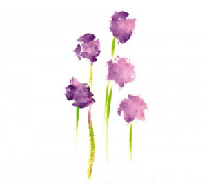 Purple Flower Greeting Cards